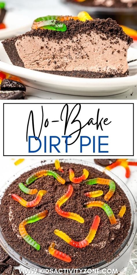 Frozen Oreo Dessert, Chocolate Cream Cheese Filling, Colorful Snacks, Dirt Pie, Dirt Dessert, Rainbow Popsicles, Homemade Gummies, Dessert Pie Recipes, Oreo Cookie Crust