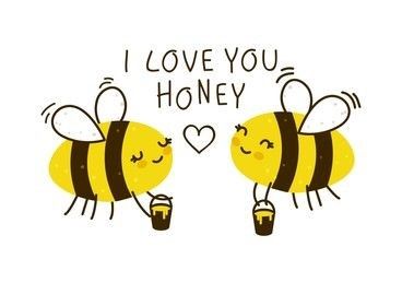 You Are Bee Utiful, Love You Honey, I Love You Illustration, I Love You Doodles, Bee Quotes, Honey Logo, Bee Pictures, Bee Drawing, I Love You Honey