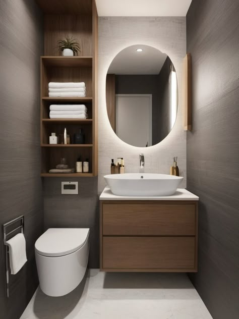 25 Best Trending Small Bathroom Design Ideas in 2024 Small Bathroom With Cabinets, Personal Bathroom Ideas, Hdb Bathroom Ideas, Bathroom Small Space Ideas, Toilet And Bathroom Design Small Spaces, Bedroom Toilet Design, Guest Washroom Ideas, Bathroom Design 2024, Guest Toilet Ideas Small Luxury