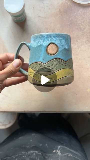 D Whigham Ceramics on Instagram: "Making Loess Hills mugs today!  So many steps go into making these and this video shows just a few.  Did you see the picture in my stories for the inspiration for these?  Loving the Loess Hills this time of year. 
.
.
.
#dwighamceramics #mugmaker #loesshills #natureinspired #madeiniowa #iowaartist #midwestmade #paintedceramics #carveyourclay" Scrafito Pottery, Camping Mug, Sgraffito, Pottery Mugs, Ceramic Painting, The Picture, Nature Inspiration, Mug, Ceramics