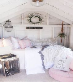 7 Magical She Shed Bedroom Ideas – Man Cave Know How She Shed Diy Interior, Shed Guest House Interior, Small Shed Bedroom Ideas, She Shed Bedroom Ideas, Shed To Guest Room, Inside Summer House Ideas, She Shed Ideas Interior Small Spaces, Small Shed Ideas Hangout, Small She Shed Interiors