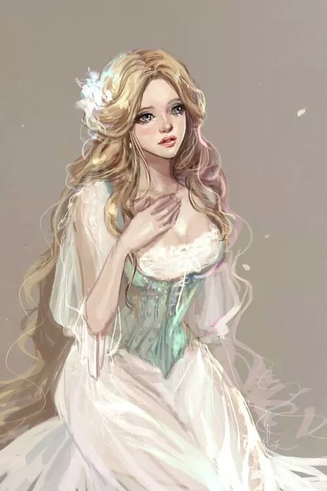 Blonde princess Art Album, Digital Paintings, Arte Fantasy, Art Fantasy, Levi Ackerman, Character Portraits, Girl Drawing, A Drawing, Manga Girl