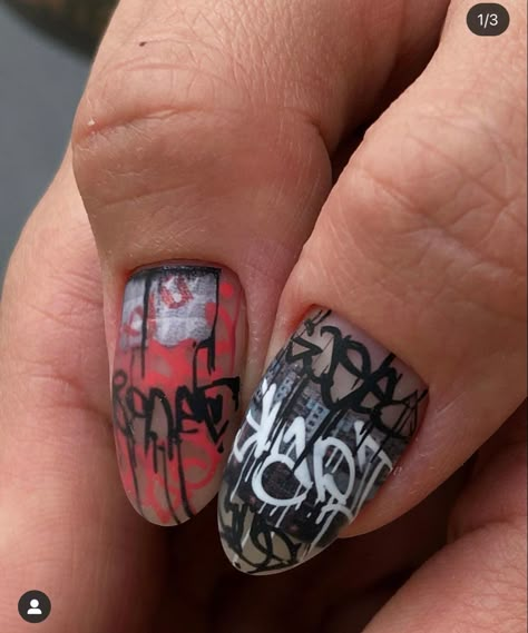 Graffiti Art Nails, Grafitti Nails, Graffiti Accessories, Punk Pinup, Heavenly Nails, Graffiti Nails, Mens Nails, Punk Nails, Prints Art