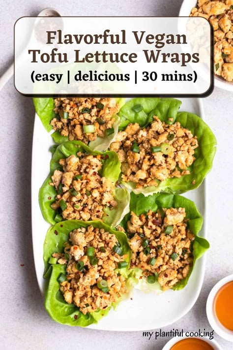 Pf Changs Tofu Lettuce Wraps, Pf Chang’s Vegetarian Lettuce Wraps, Tofu Lettuce Wraps Pf Changs, Vegan Lettuce Wraps Pf Changs, Lettuce Wraps Vegetarian, Tofu Meal Prep, Lettuce Wrap, Lettuce Wraps Pf Changs Recipe, Protein Pasta Salad