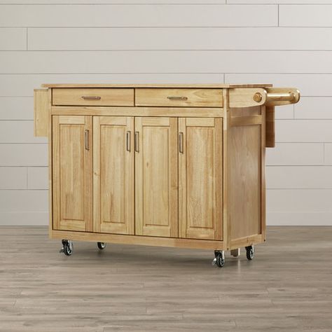 Found it at Wayfair.ca - Epping Kitchen Island with Wood Top Tiny House Furniture Ideas, Lighting Under Cabinets, House Decorating Ideas Kitchen, Cabinetry Colors, Bbq Cart, Modern Stools For Kitchen Island, White Kitchen Cart, Rolling Island, Best Kitchen Island