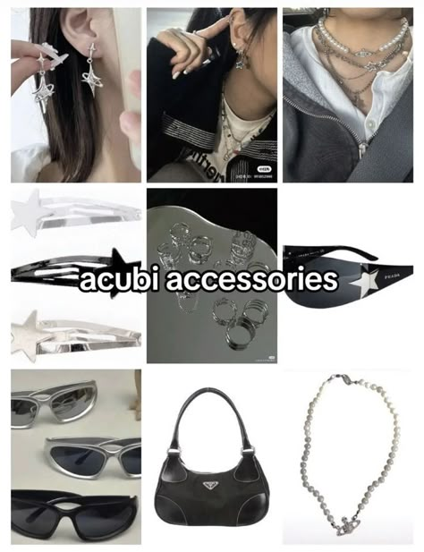 Acubi Fashion Accessories, Acubi Fashion Guide, Acubi Essential, Acubi Accessories, Types Of Aesthetics List, Acubi Jewelry, Hairstyles For Boys, Y2k Outfits Aesthetic, Acubi Style