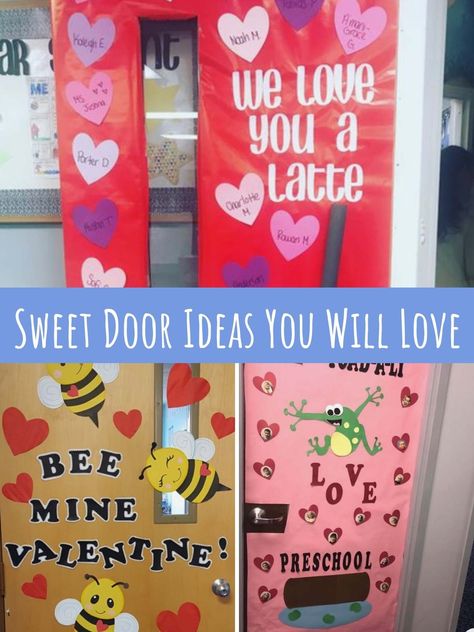 61+ Valentine Door Decoration Ideas That Warm Hearts - PinkPopDesign Classroom Doors For Valentines Day, Valentines School Door, Valentine Classroom Door Ideas, Valentine’s Day Door Theme, Valentine’s Day Classroom Door, Valentines Door Ideas, Valentines Day Door Classroom, Valentine Door Decorations For School, Door Decorations For School