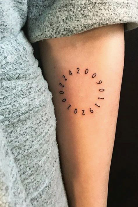 21 Number Tattoos That Honor Special Dates and Lucky Digits Coordinate Tattoos, Mad Tattoo, Dates Tattoo, Literary Tattoos Quotes, Date Tattoo Ideas, Date Tattoo, Tattoos About Growth, Cactus Tattoos, Tattoos Cross