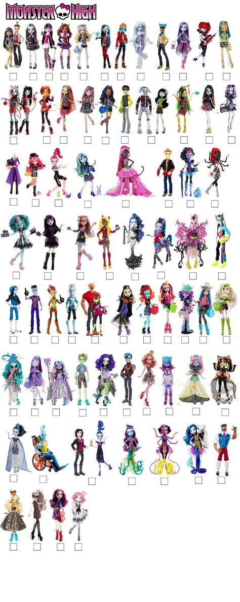 All Monster High Signature Dolls Characters   file:///C:/Users/USUARIO/Downloads/Diseño%20sin%20título%20(1).pdf Monster High Movies List, All Monster High Characters, Monster High Checklist, All Monster High Dolls, Monster High Makeup, Monster High Boys, Monster High Toys, Monster High Collection, Anatomy Bones