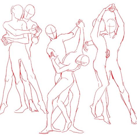 Couple dancing Doodles Disney, Dancing Drawing, Dancing Poses, Dancing Drawings, Couple Drawing, Drawing Faces, 캐릭터 드로잉, Poses References, Digital Painting Tutorials