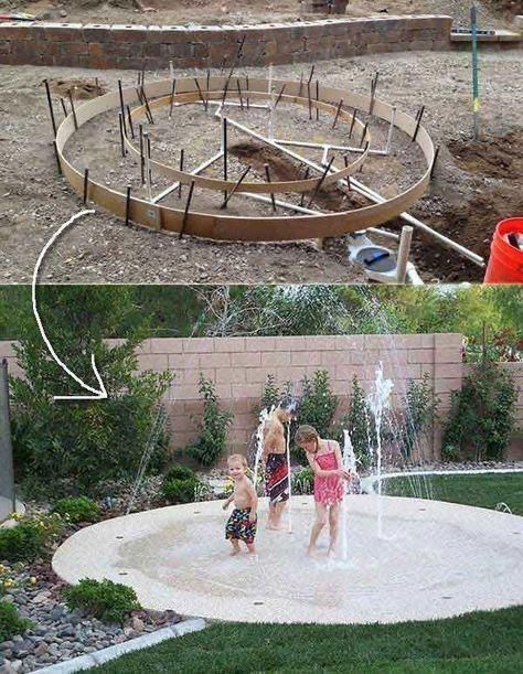 Playground Backyard Landscaping, Backyard Splash Pad, Kid Playground, Playground Backyard, Diy Garden Patio, Kids Backyard, Play Yard, Playground Design, Back Yard Ideas