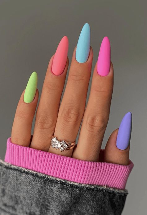 Get ready for summer with these trendy nail designs! From bright colors to fun patterns, these 85 summer nails ideas will make your nails pop. #summernails #funnails #nailideas #naildesigns #nailinspo Bright Nail Designs, Neon Nail Designs, Fun Summer Nails, Summer Nails Ideas, Trendy Nail Designs, Hot Pink Nails, Pick A Color, Nail Pops, Vibrant Nails