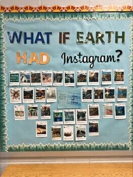 This product includes decor for an Environmental Science classroom. A fake Instagram account was created called  "Mother.Nature" and various posts both helpful and harmful to the environment were created. This product includes 32 "Instagram posts" and then the title "What If Earth Had Instagram" that can printed and cut out to decorate your classroom. ***PDF Not editableDigital File ONLY -- Best if printed in color :)