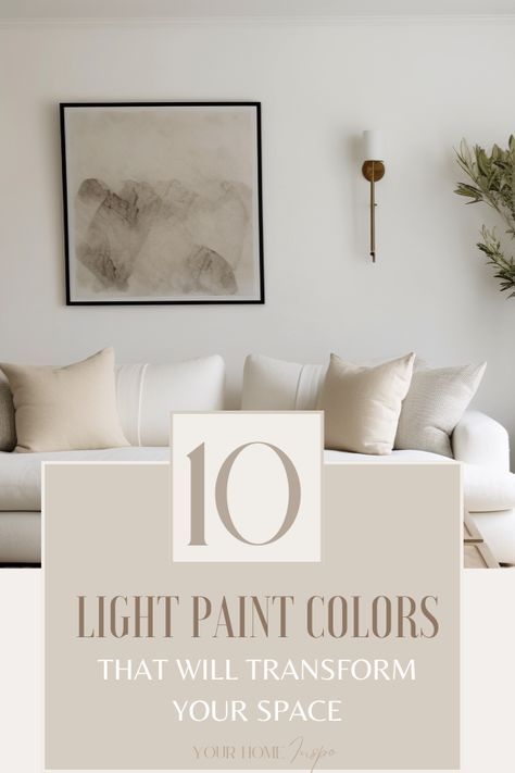 Find the best light paint colors for living room with these 10 fail-proof Benjamin Moore colors! Behr Poetic Light Paint, Light Color Living Room Paint, Formal Living Room Paint Color Ideas, Behr Winds Breath Paint, Light Neutral Paint Colors Whole House, Nordic Paint Colors, Designers Favorite Paint Colors, Best Light Wall Colors, Behr Color Palette For Home Living Room