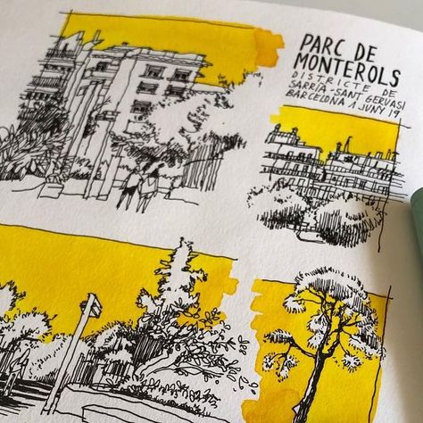 Restaurant Sketch, Sketchbook Layout, Travel Art Journal, Travel Sketchbook, Sketch Journal, Posca Art, Urban Sketch, Architecture Drawing Art, Travel Sketches