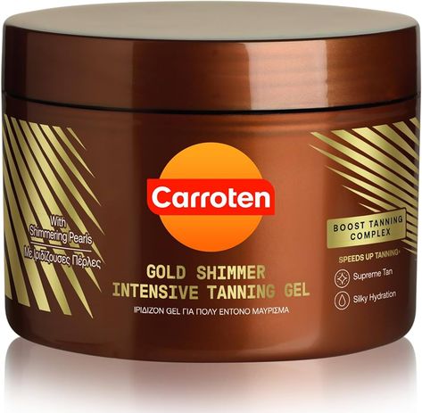 Amazon.com : Carroten Gold Shimmer Tanning Gel SPF0 150ml 5oz : Beauty & Personal Care Sunbed Tanning, Tanning Gel, Tan Accelerator, Suncare, Tanning Oil, Self Tanner, Natural Tan, Sun Care, Makati