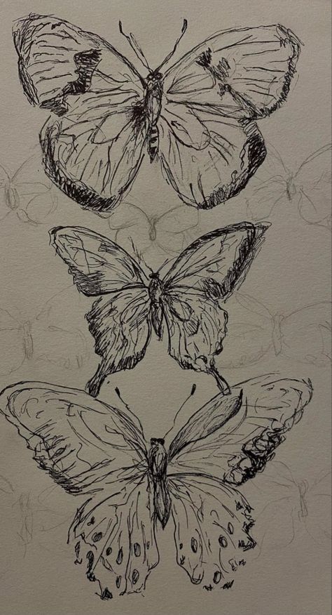 Sketchbook Pages Inspiration, Drawing Butterfly, Character Artist, Charcoal Drawings, Butterfly Drawing, Art Diary, Sketchbook Pages, Doodle Art Designs, Art Drawings Sketches Creative