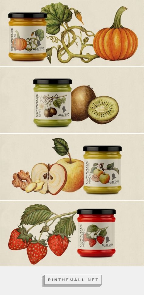 Watercolor Packaging Design, Watercolor Packaging, Jam Labels, Jam Packaging, Jam Label, Tea Packaging Design, Wine Logo, Jar Packaging, Labels Design