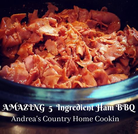 2 lbs of shredded baked Ham 12 oz chili sauce 1/2 cup BBQ sauce 1/4 cup brown sugar 1 tablespoon mustard Cook till bubbly in crock pot or over the stove and enjoy!! Ham Bbq Crockpot Chipped, Ham Bbq Recipe Pittsburgh, Ham Bbq Recipe, Bbq Ham Sandwiches, Ham Barbecue Recipe, Ham Dinner Ideas, Ham Barbecue, Ham Bbq, Picnic Ham