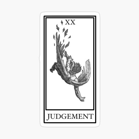 Get my art printed on awesome products. Support me at Redbubble #RBandME: https://www.redbubble.com/i/sticker/Judgement-Tarot-Card-by-eden-icarus/151079028.EJUG5?asc=u Judgement Tarot Card Tattoo, Tarot Card Judgement, Judgment Tarot Card, Judgment Tarot, The Judgement Tarot, Tarot Judgement, Judgement Tarot, Judgement Tarot Card, Jp Logo