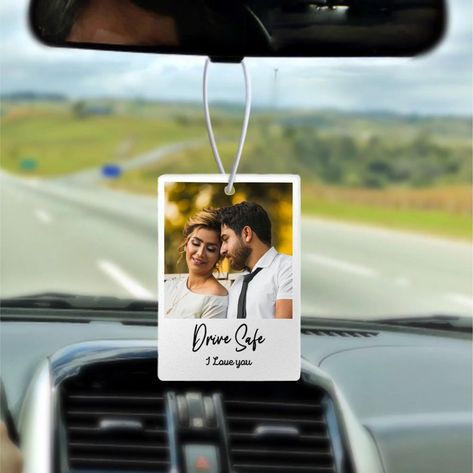 Car Polaroid, Anniversary Gifts For Your Boyfriend, Thoughtful Gifts For Boyfriend, Car Mirror Decorations, Diy Photo Frame, 10th Anniversary Gifts, Boyfriend Personalized Gifts, Air Fresh, 1 Year Anniversary Gifts