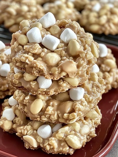 Almond Bark Cookies Recipe – Easy No-Bake Peanut Butter Cookies - Recipes By Clare Almond Bark Cookies, Almond Bark Recipes, Cotton Candy Cookies, Chocolate Cherry Cookies, White Almond Bark, Pretzel Cookies, Boston Cream Pie, Crispy Rice, Holiday Dessert Recipes