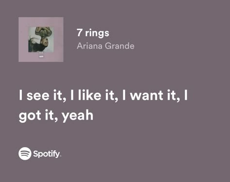 7 Rings Lyrics, Lyrics Ariana Grande, 7 Rings Ariana Grande, Ariana Grande 7 Rings, Ariana Grande Quotes, Ariana Grande Lyrics, Petty Revenge, Songs That Describe Me, Ariana Grande Songs