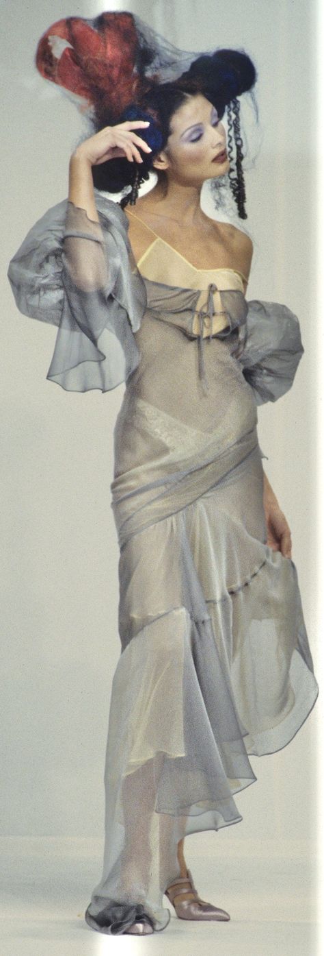 90s Haute Couture, John Galliano 90s, Galliano Dress, Haute Couture Runway, 90s Slip Dress, Bias Cut Dress, Fashion Project, Couture Runway, Ball Gown Dresses