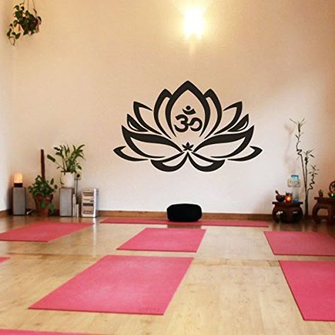 Yoga Hinduism, Yoga Room Design, Home Yoga Room, Om Sign, Yoga Meditation Room, Yoga Studio Design, Meditation Room Decor, Yoga Wall Art, Yoga Studio Decor