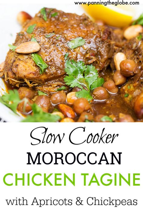 Moroccan Chicken Tagine, Slow Cooker Moroccan Chicken, Stew Crockpot, African Spices, Garlic Honey, Chicken Tagine, Moroccan Cooking, Moroccan Recipes, Tagine Recipes