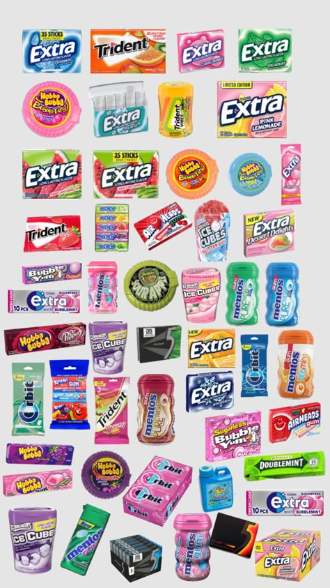 Snacks To Get At The Grocery Store, Sweets Business, Squishy Food, Sleepover Snacks, Extra Gum, Bubble Yum, Bubble Gum Flavor, Gum Flavors, Paper Squishy