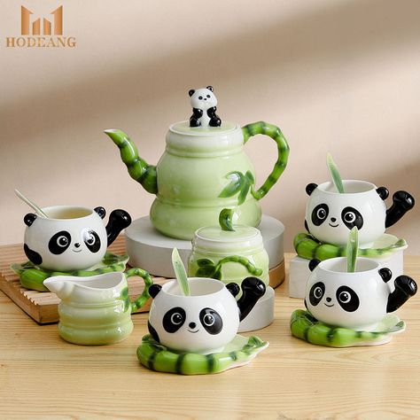 Milk Water Bottle, Creative Ceramics, Ceramics Mugs, Cute Tea Cups, Hot Breakfast, Ceramic Tea Set, Unique Tea, Porcelain Tea Set, Tea Milk