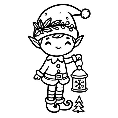 Christmas Coloring Pages Elf Elves 01 Elf Coloring Pages Free Printable, Elf Doodle, Santa Claus Coloring Pages, Santa Claus Coloring, Nicu Crafts, Free Animal Coloring Pages, Elf Coloring, Snowman Coloring, Snowman Coloring Pages