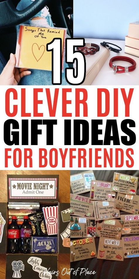 Easy and cute ideas of DIY gifts for your boyfriend! Whether your relationship is long distance, it be for a special occasion, or something simple just because, he will love any of these 15 unique gift ideas! Promise Ideas For Boyfriend, Small Boyfriend Gifts Diy, 18th Gifts For Boyfriend, Cute Diy Couples Gifts, Diy Valentines Gifts For Boyfriend Creative For Him, Free Anniversary Gifts For Him, 7 Month Anniversary Gift Ideas, Simple Gifts For Boyfriend Just Because, Cheap Meaningful Gifts For Him