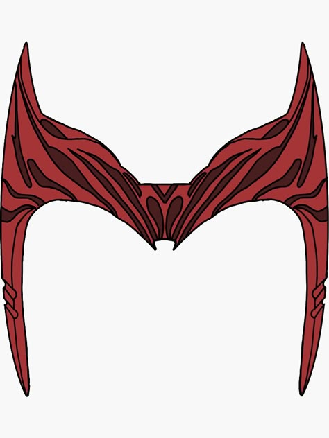 Scarlet Witch Headpiece Drawing, Scarlet Witch Crown Png, Wanda Crown Drawing, Scarlet Witch Crown Drawing, Scarlet Witch Design, Scarlet Witch Nail Art, Wanda's Crown, Wanda Maximoff Crown, Scarlett Witch Tattoo