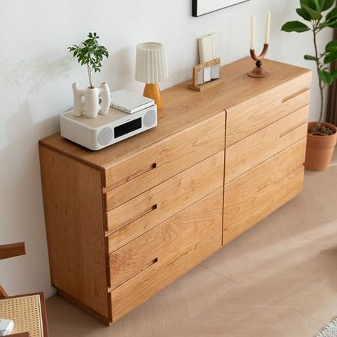 Scandinavian Solid Wood Double Dresser with 6 Drawers for Home Dressers & Chests Double Dresser, Dressers And Chests, Habitat, Dresser, Solid Wood, Drawers, Wood, Quick Saves