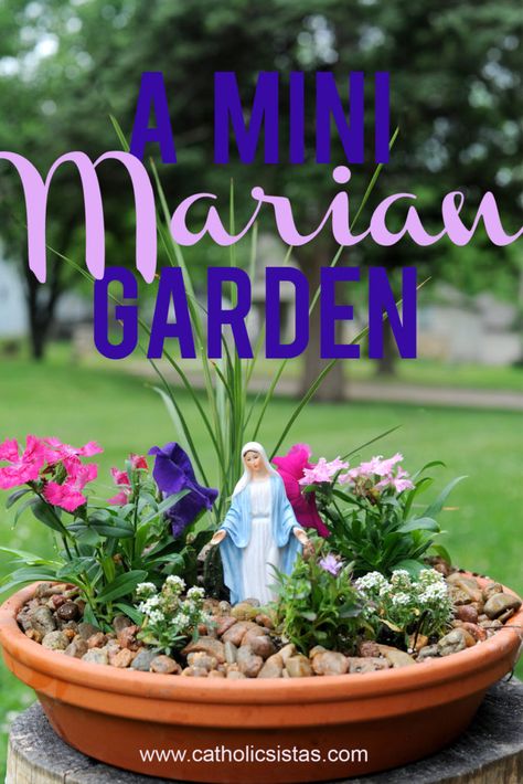 Virgin Mary Garden, Rosary Garden, Marian Garden, Mary Garden, Full Sun Flowers, Prayer Garden, Catholic Decor, Catholic Crafts, Catholic Home