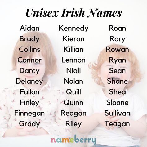 Irish Surnames Family Names Ireland, Irish Last Names, Irish Baby Girl Names, Irish Boy Names, Irish Girl Names, Unisex Names, Oc Names, Southern Baby Names, Irish Surnames