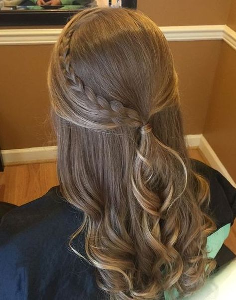 Half Ponytail With A Braid Hairstyles Half Ponytail, Half Pony Hairstyles, Half French Braids, Braid Hairstyle Ideas, French Braid Ponytail, Half Braid, Braids Ponytail, Half Ponytail, Easy Hairdos