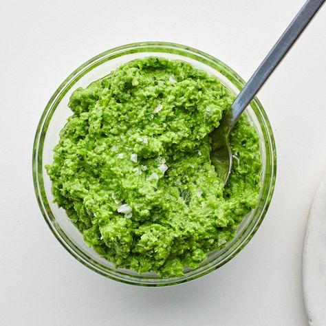 Pea Pesto is a Super Simple Side That's Easy to Throw Together Whenever You Need Something Else on the Table | Bon Appétit Quick Pasta Sauce, Pea Pesto, Vegetable Dips, Quick Pasta, Frozen Peas, Bon Appetit, Sauce Recipes, A Bag, Pesto