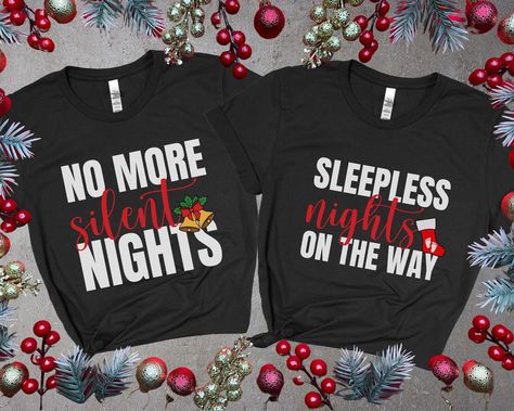 Couples Christmas Shirts, Christmas Pregnancy Announcement Shirt, Baby Reveal Shirt, Mens Christmas Pajamas, Xmas Couple, Gender Reveal Shirts, Christmas Pregnancy Announcement, Couples Christmas, Christmas Pregnancy