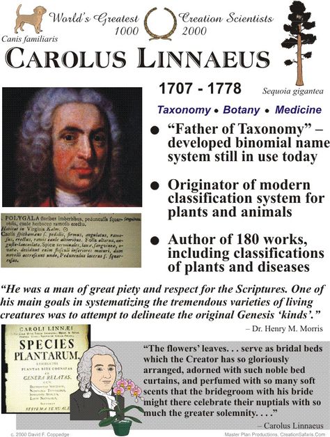 Carolus Linnaeus: established the binomial system of scientific nomenclature.  Each organism has two names: the genus and spific epithet. Classification Of Organisms, Classification Of Living Things, Apologia Physical Science, Carl Linnaeus, Live Your Dreams, Classical Education, Classical Conversations, Engineering Technology, Homeschool Science