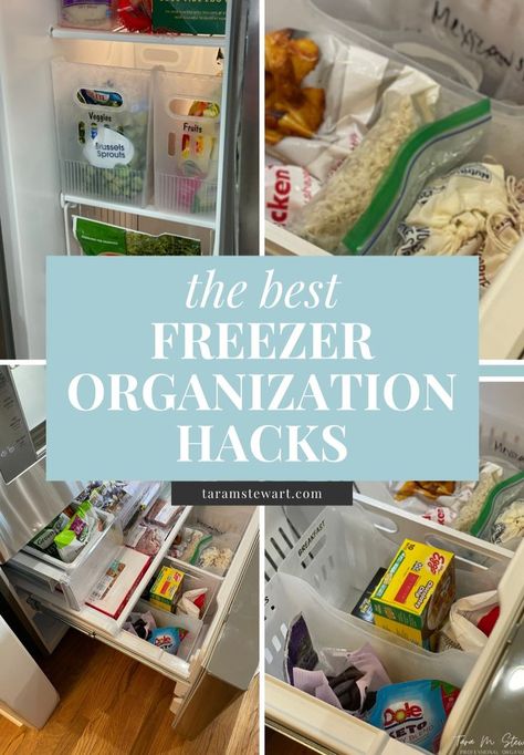 Here are my top freezer organization hacks! No matter if you have a small freezer, a side by side freezer, a bottom freezer, or a deep freezer - these organizing tips will get your freezer declutter and organized in no time! Yes, that's right there are tips for chest freezers and standing freezers too. If you're tired of not knowing what you have in your freezer, you need these freezer organizing ideas to simplify your life! Get the top storage products that will help you organize the freezer. Organizing Freezer Upright, Organization Hacks Kitchen, Fridge Tips, Deep Freezer Organization, Freezer Storage Organization, Chest Freezer Organization, Small Freezer, Prevent Food Waste, Declutter Kitchen