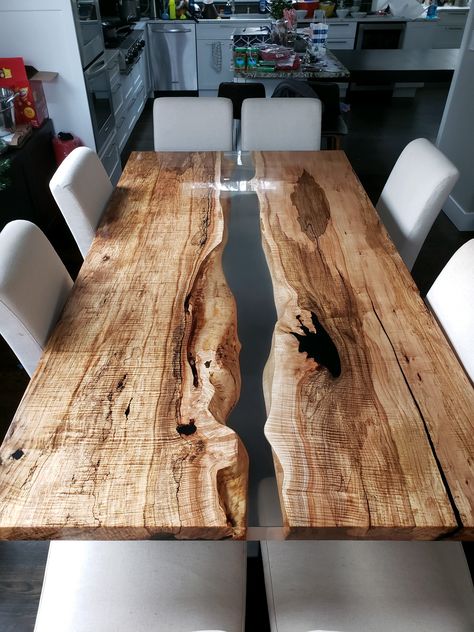 Clear Dining Table, Black Epoxy Table, Epoxy Wood Table, Dining Table Wood, Coastal Dining, Dining Sofa, Table Epoxy, Wood Epoxy, Slab Table