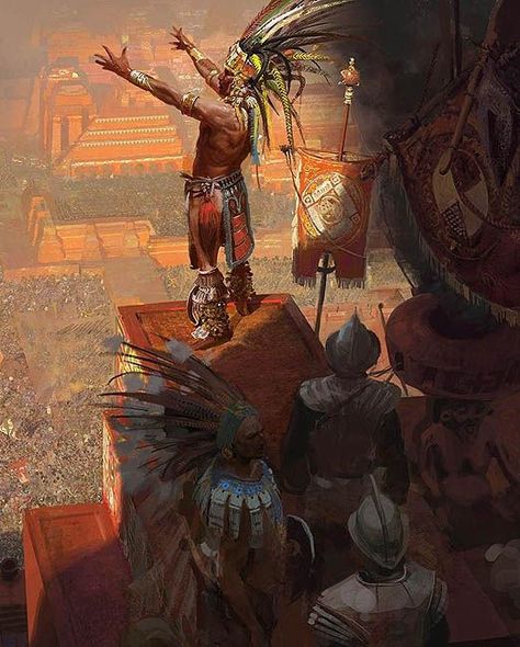 Tenochtitlan: 8 Things You Didn't Know About The Aztec Floating City that Rivaled Venice Aztec City, Age Of Empires Iii, Craig Mullins, Aztec Artwork, Aztec Wallpaper, Aztec Civilization, Aztec Empire, Ancient Aztecs, Mexican Culture Art