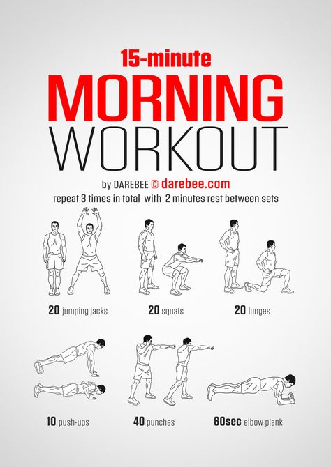 A 15-Minute Bodyweight Workout You Can Do Anywhere Quick Morning Workout, Workout Morning, Fitness Studio Training, Bolesti Chrbta, Beginner Workouts, Gym Antrenmanları, Short Workouts, Trening Fitness, Cardio Training