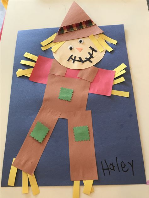 Kindergarten Scarecrow, Shape Scarecrow, Scarecrow Template, Scarecrow Craft, Scarecrow Crafts, Preschool Crafts Fall, Thanksgiving Crafts Preschool, November Crafts, Halloween Crafts Preschool