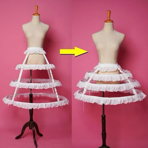 Cage Crinoline, Hoop Petticoat, Cage Skirt, Fashion Design Classes, Fancy Frocks, Hoop Skirt, Diy Shorts, Cosplay Tutorial, Cosplay Tips