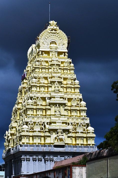 Side view of the Gopuram from Ramanathaswamy temple - Category:Gopurams of the Ramanathaswamy Temple - Wikimedia Commons Ramanathaswamy Temple, Padmanabhaswamy Temple, Mata Ji, Devi Temple, Vishnu Ji, Krishna And Radha, Indian Temple, Tamil Nadu, Wikimedia Commons