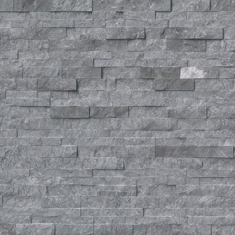 MSI Stacked Stone | Glacial Grey Stacked Stone Grey Stone Texture, Insert Fireplace, Grey Stone Wall, Stacked Stone Panels, Stone Veneer Panels, Gas Insert, Marble Wall Tiles, Stone Panels, Gray Marble